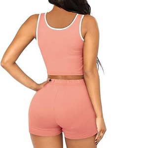 Fitness Athletic Active Wear Set <b>Compressed</b> High Quality Plus Size Women's Bra And <b>Short</b> Set - Product Image 2