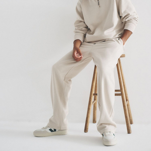 Wholesale Cheap Price Custom Logo Stacked Sweatpants Men's Joggers Casual Breathable Waterproof Canvas Fabric Sports <b>Trousers</b> - Product Image 1