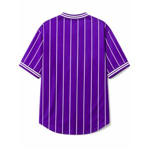 T-shirt personnalisé de la sororité NCNW à manches courtes avec logo sur le devant, rayé violet et blanc, en polyester, pour femme, vêtements grecs - Product Image 3