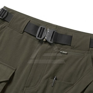 Men Streetwear Utility <b>Shorts</b> Functional Techwear Style With <b>Cargo</b> Pockets <b>Lightweight</b> Adjustable Waist And Relaxed Fit - Product Image 4