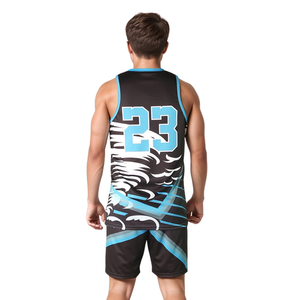 ชุดยูนิฟอร์มบาสเก็ตบอลเยาวชน ชุดเสื้อเจอร์ซีย์บาสเก็ตบอลพิมพ์ลายแบบ Sublimation กางเกงขาสั้นตาข่ายระบายอากาศ แห้งเร็ว ชุดฝึกซ้อมทีม - Product Image 3