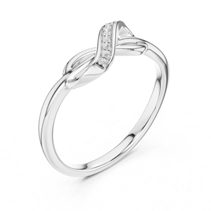 แหวนเพชรทรงกลมทองคำ 14K สำหรับผู้หญิง |   0.048 กะรัต |   ได้รับการรับรองจาก IGI |   ของขวัญวันครบรอบ - Product Image 4