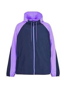 Men's Hooded Windbreaker <b>Jacket</b> Color Blocking Zipper Closure Sporty Casual Outdoor Wear Spring Polyester Material - Product Image 1