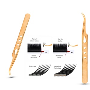 Pinzas Rectas Profesionales de Acero Inoxidable para Extensión de Pestañas, Pinzas Metálicas Ligeras de Precisión, Venta al Por Mayor OEM - Product Image 5