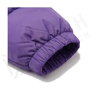 Hooded Quilted Waterproof <b>Bubble</b> Jacket Black Full Sleeve Winter Windproof Cotton Shell Knitted Fabric Polyester Filling Stand - Product Image 6