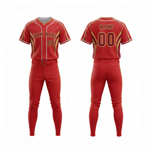 Wholesale High Quality Printed Sublimated 100% Polyester Quick Dry Breathable Plus Size Unisex <b>Baseball</b> Jersey Pant Uniform - Product Image 3