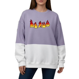 Custom Front Solid Women's Soft Cotton Mock Neck Streetwear Embroidered <b>Jumper</b> Fleece Oversized <b>Pullover</b> Mockneck Sweatshirt - Product Image 1