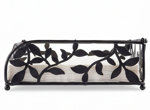 Porte-serviettes en métal noir fait main, design Arbre de Vie, parfait pour une décoration de table élégante et un accessoire de salle à manger pour maisons chics. - Product Image 3