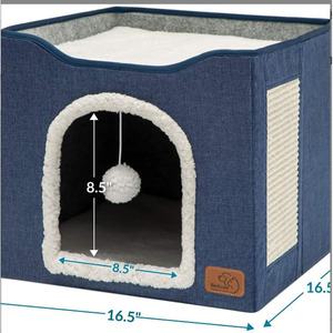 บ้านแมวแบบ 2-in-1 รูปทรงลูกบาศก์ - Product Image 5