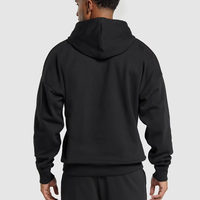 Sweat-shirt d'hiver pour homme de haute qualité, 100% coton French Terry, logo personnalisé, motif uni, coupe ample, sans cordon, avec poche