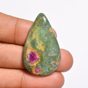 FAIJAN GEMS <b>Ruby</b> Fuchsite Loose Cabochon Natural Stone Certified Jewelry Making Supplies Rajasthan-Customizable Shapes Sizes - Product Image 2