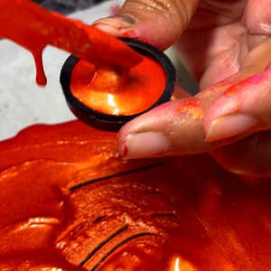 Producto de color de agua naranja rojo vivo - Product Image 2