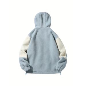 Customized <b>Sherpa</b> Fluffy Fleece Thermal Zipper Hoodie Sweatshirt OEM Service Eco-Friendly Windproof Men's Hoodies & Sweatshirts - Product Image 2