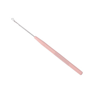 Strong Grip Handle Micro Ring Weaving <b>Hook</b> <b>Crochet</b> Loop Tool Needles Holder for Human Front Wig Making Hair Extension Tool - Product Image 6