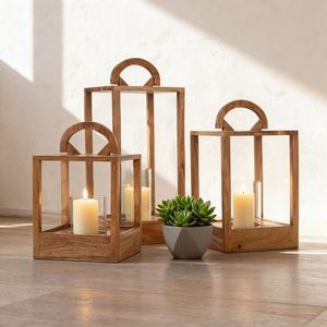 Linternas de madera al por mayor, hechas a mano, iluminación decorativa rústica para tiendas minoristas, organizadores de bodas, restaurantes, hoteles, importadores - Product Image 4