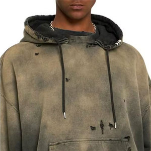 Nouveau design – Sweat à capuche vintage délavé pour homme, coupe oversize, style streetwear, vente en gros pour fournisseurs - Product Image 6