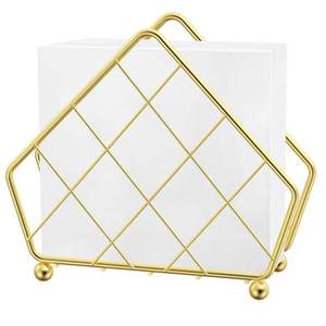 Gold Plated Style Napkin <b>Holder</b> <b>Tissue</b> Dispenser Stand for <b>Kitchen</b> Hotel Restaurant Table Countertop Napkin <b>Holder</b> - Product Image 1