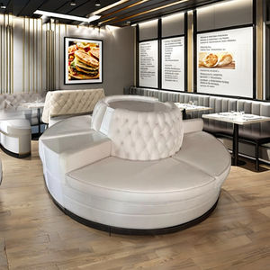 Canapé de restaurant rond personnalisé et ajustable, style moderne rétro, pour salle à manger, chambre, hôtel, salle de sport, hôpital, centre commercial - Product Image 2