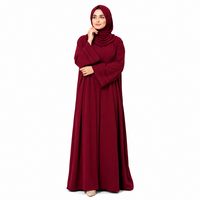 Abaya florale de luxe bleu marine, Abaya ouverte, mode minimaliste et modeste, robe musulmane fluide et douce, vêtements islamiques pour femmes