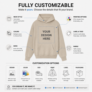 Sudadera con Capucha Extra Grande para Hombre con Logotipo Personalizado, 100% Algodón Felpa, Color Sólido, Estilo Casual para Otoño, Corte Regular, Tejido de Punto - Product Image 3