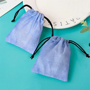 Custom Logo Cotton Canvas <b>Drawstring</b> <b>Pouch</b> Reusable Packaging Bag for Jewelry Gift Clothing - Product Image 4