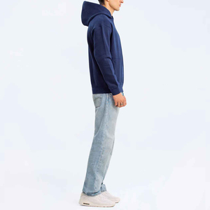 Sweat à capuche épais de style européen, couleur unie, en mélange de coton, pour homme, printemps et automne, avec service OEM - Product Image 2