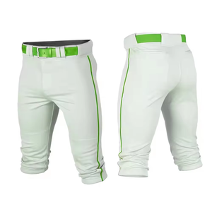 High Quality <b>Knickers</b> Baseball Softball Teams Training Wear Shorts Knee Length Solid Side Striped Customized 100% Polyester Pant - Product Image 1