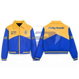 Chaqueta de Carreras Sigma Gamma Rho SGR con Cierre de Cremallera, Chaqueta de Carreras Personalizada con Patrón de Llamas de Algodón de Alta Calidad - Product Image 1