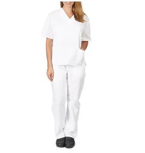 Summer Customized Women High Quality Medical Uniforms White Short Sleeve Breathable Nurse Hospital <b>Scrubs</b> <b>Sets</b> - Product Image 4
