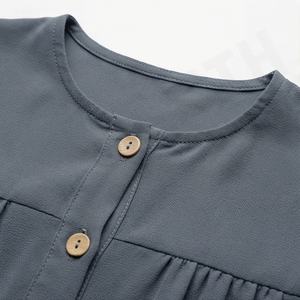 Abaya de alta calidad, ropa islámica de moda, abaya con botones frontales, vestido musulmán de cobertura completa para mujer, abaya con color personalizado. - Product Image 4