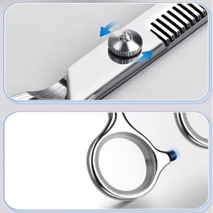 Tijeras de Peluquería de Acero Inoxidable, Afiladas y que No se Atascan, Tijeras Planas de 17 cm, Tijeras Manuales Profesionales para Cortar el Cabello - Product Image 6