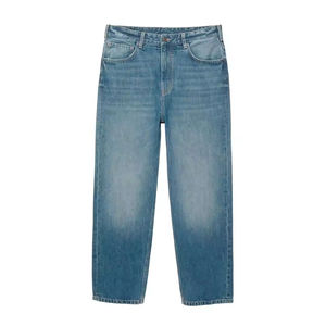 Jeans en denim personnalisables, imperméables et respirants pour l'hiver, avec broderie et trous, coupe droite classique, jeans décontractés pour hommes - Product Image 6