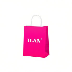 Sacchetto regalo Ilan 27x21x11 cm, sacchetto di carta rosa per regali - Product Image 2