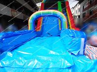 Nouvelle structure gonflable avec trampoline, toboggan et piscine pour enfants, combo de jeux d'extérieur