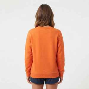 เสื้อสเวตเชิ้ตคอกลมสีส้มสำหรับผู้หญิง ทรงปกติ พิมพ์ลายตัวอักษร ผ้าฝ้ายถัก 100% สำหรับใส่ในฤดูใบไม้ร่วง - Product Image 2