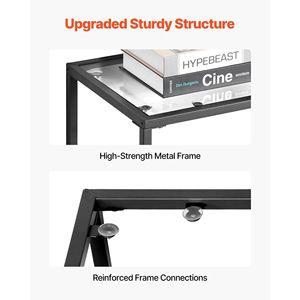 Mesa Consola Moderna de 3 Niveles con Patas de Hierro, Tapa Rectangular de Vidrio Templado, Mesa Auxiliar Dorada para Sofá y Escritorio - Product Image 5
