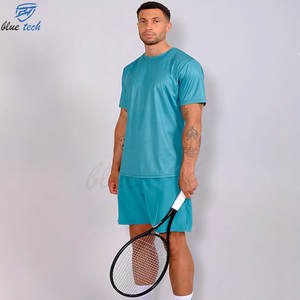 Conjunto Deportivo de Camiseta y Pantalones Cortos para Hombre, Absorbente de Humedad, Uniforme Deportivo de Verano, OEM, Traje de Tenis de Dos Piezas con Logotipo Personalizado - Product Image 2