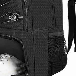 Strong Fabric Lightweight Design Football <b>Backpack</b> Multi Pocket <b>Large</b> Storage Water Resistant Training Practice - Product Image 6