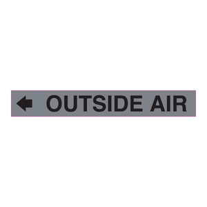 Etiqueta Autoadhesiva de PVC Brady para Ductos de Aire, Identificación de Conductos HVAC - Product Image 1