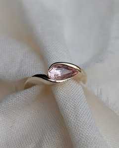 Gorgeous Lab Grown Pink Color 1.01CT Pear Cut Diamond Curve Band <b>Ring</b> For Women's Wedding Party Gift For Girlfriends - Product Image 6