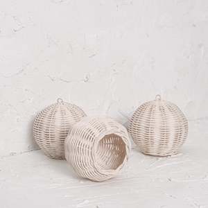 Boule décorative en rotin tressé, meilleur choix pour les décorations suspendues, boules en bois, ornements de Noël - Product Image 3