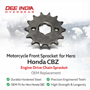 สเตอร์หน้ารถมอเตอร์ไซค์สำหรับฮีโร่ ฮอนด้า ซีบีแซด |   โซ่ขับเคลื่อนเครื่องยนต์พร้อมสเตอร์ |   อะไหล่ทดแทนของแท้จากโรงงาน (OEM) - Product Image 3