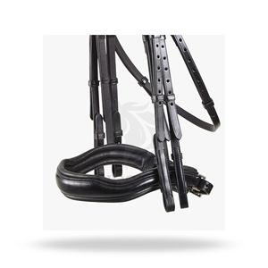 Brida Anatómica Doble Negra Tamaño Completo para Equitación Inglesa y Doma Clásica - Product Image 3