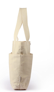 Organic Cotton Canvas Shoulder Tote <b>Bag</b> with Multiple Pockets Reusable College Shopping <b>Bag</b> for Daily Use Carry Travel Use - Product Image 3