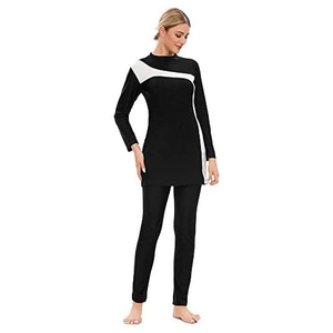Expédition rapide en stock, Abaya musulmane pour femmes, personnalisée, 3 pièces, imprimée, manches longues, pantalon, anti-UV, modeste, écologique, spandex/nylon - Product Image 5