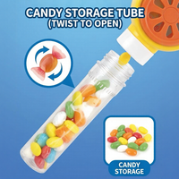 Mainan Pancing Permen Kucing Kartun Candydream dengan Tabung Dispenser Permen, Mainan Isi Permen, Hadiah Promosi Premium