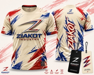 ZIAKOT industry New design Men's Custom White-Black 3D Performance <b>T</b>-<b>Shirt</b> - Product Image 6