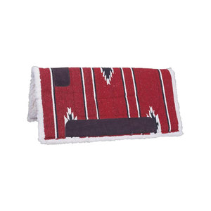 2026 Quilted Horse Saddle Pad With Sheepskin Trim <b>Equestrian</b> Riding Gear - Product Image 5
