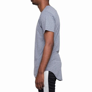 Custom <b>T</b>-<b>Shirt</b> Longline <b>Curved</b> <b>Hem</b> <b>T</b> <b>Shirt</b> <b>Men's</b> Side Zip Fashion Tee OEM Clothing Manufacturer Casual Wear <b>T</b>-<b>Shirt</b> - Product Image 5