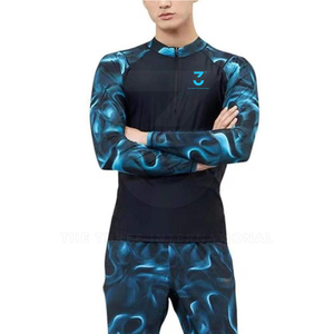 Factory Direct Price <b>Men</b> Rash Guards Spandex/Polyester Quick Dry Elastic Waistband Comfortable <b>Compression</b> Top for Adult - Product Image 2